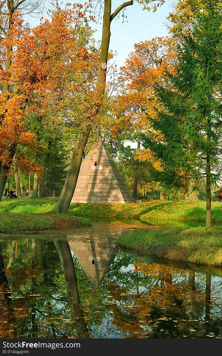 Pyramid In Autumn Day