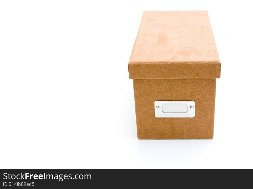 Suede box isolated on a white background