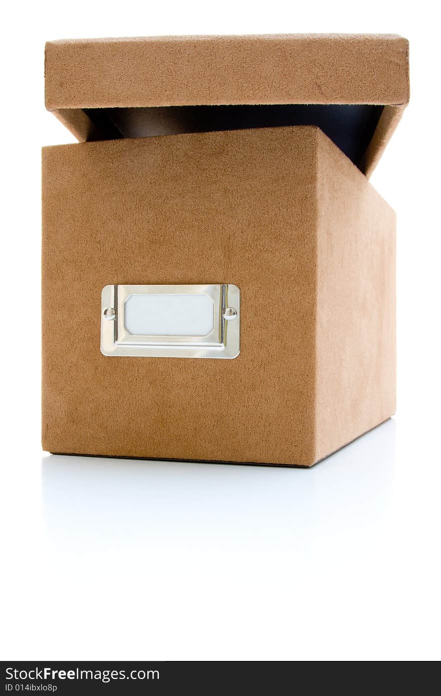 Suede box isolated on a white background