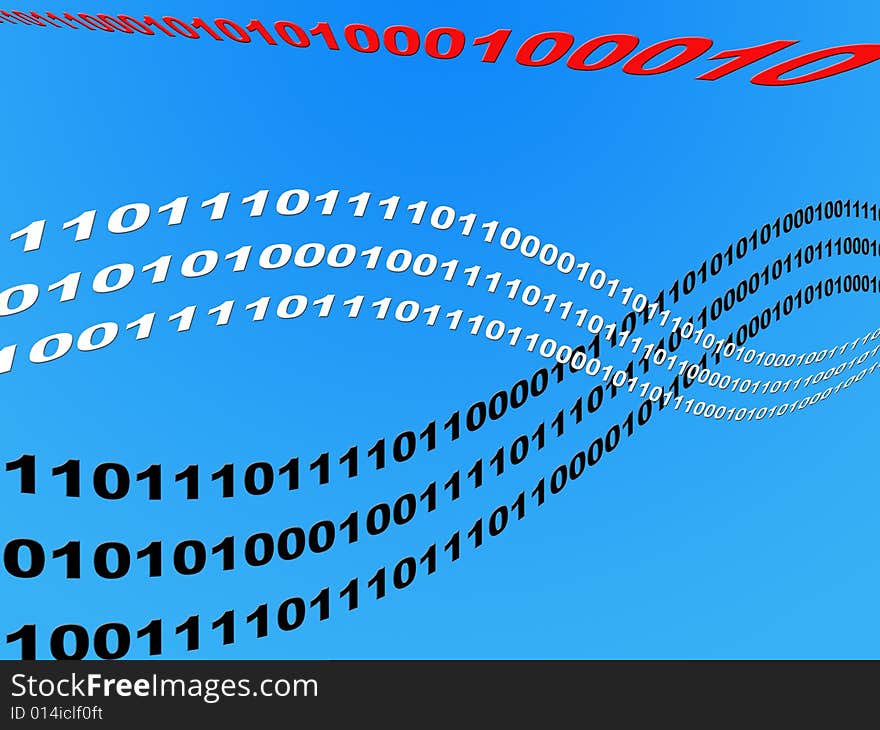 Transforming wave binary data background