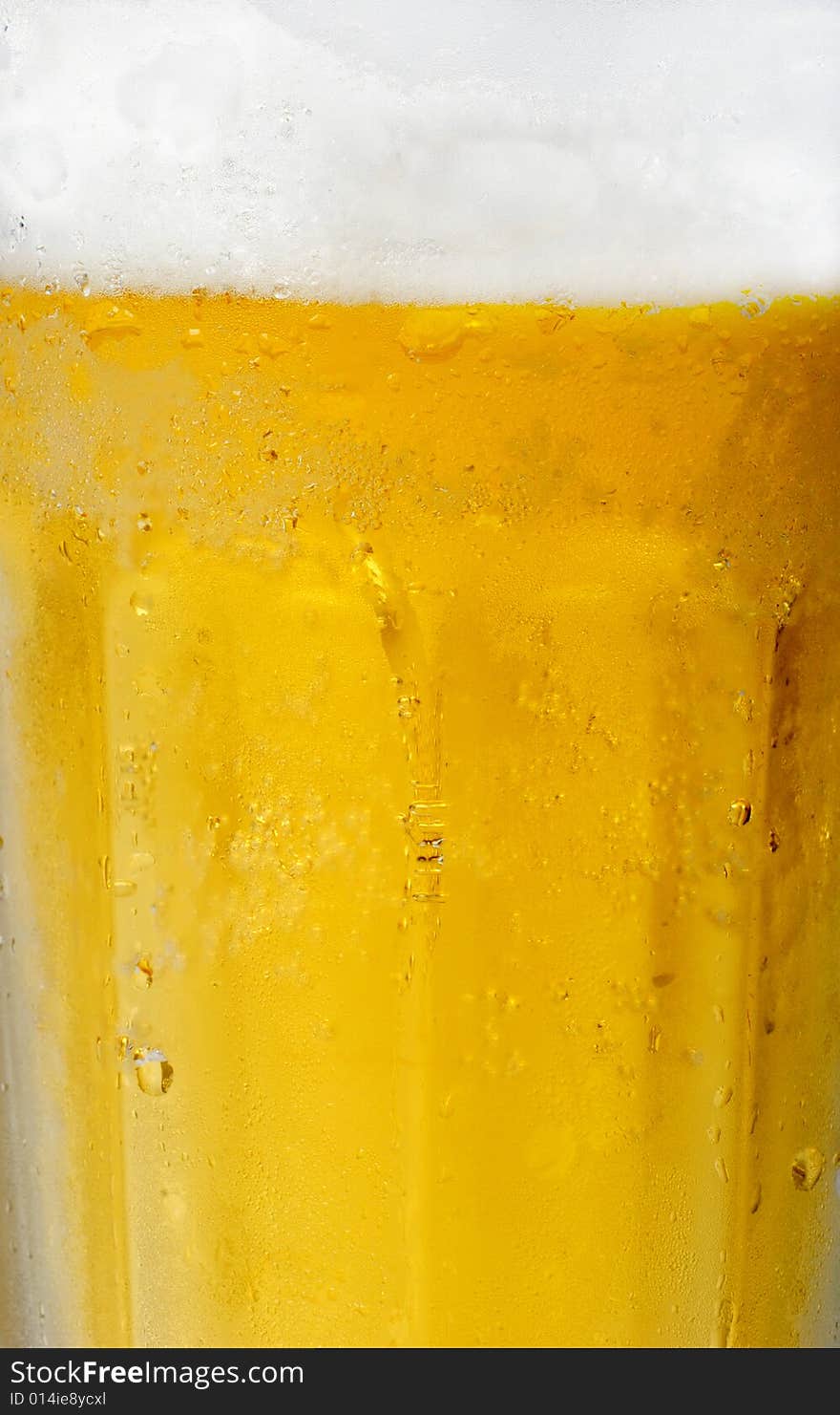 Detail of beer in a glass