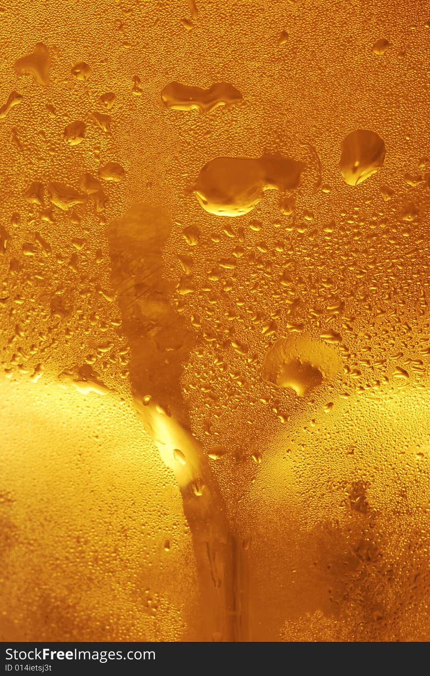 Detail of  a glass full of beer