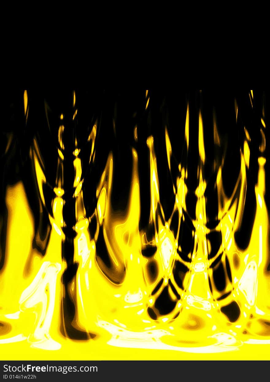 Flames against a back background. Flames against a back background