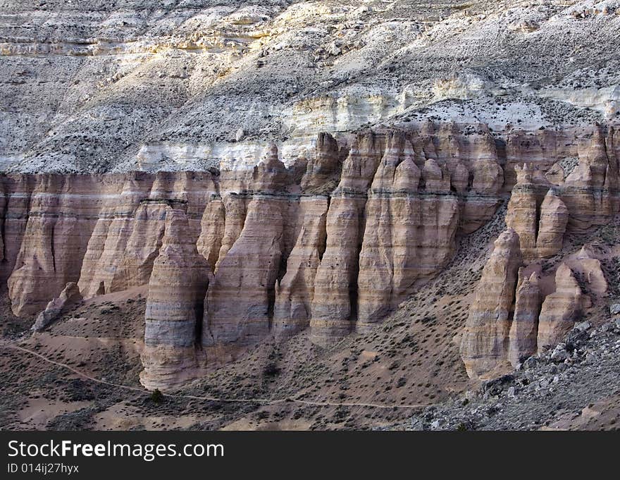 Strange and amazing stone formations in Cappadocia, Turkey