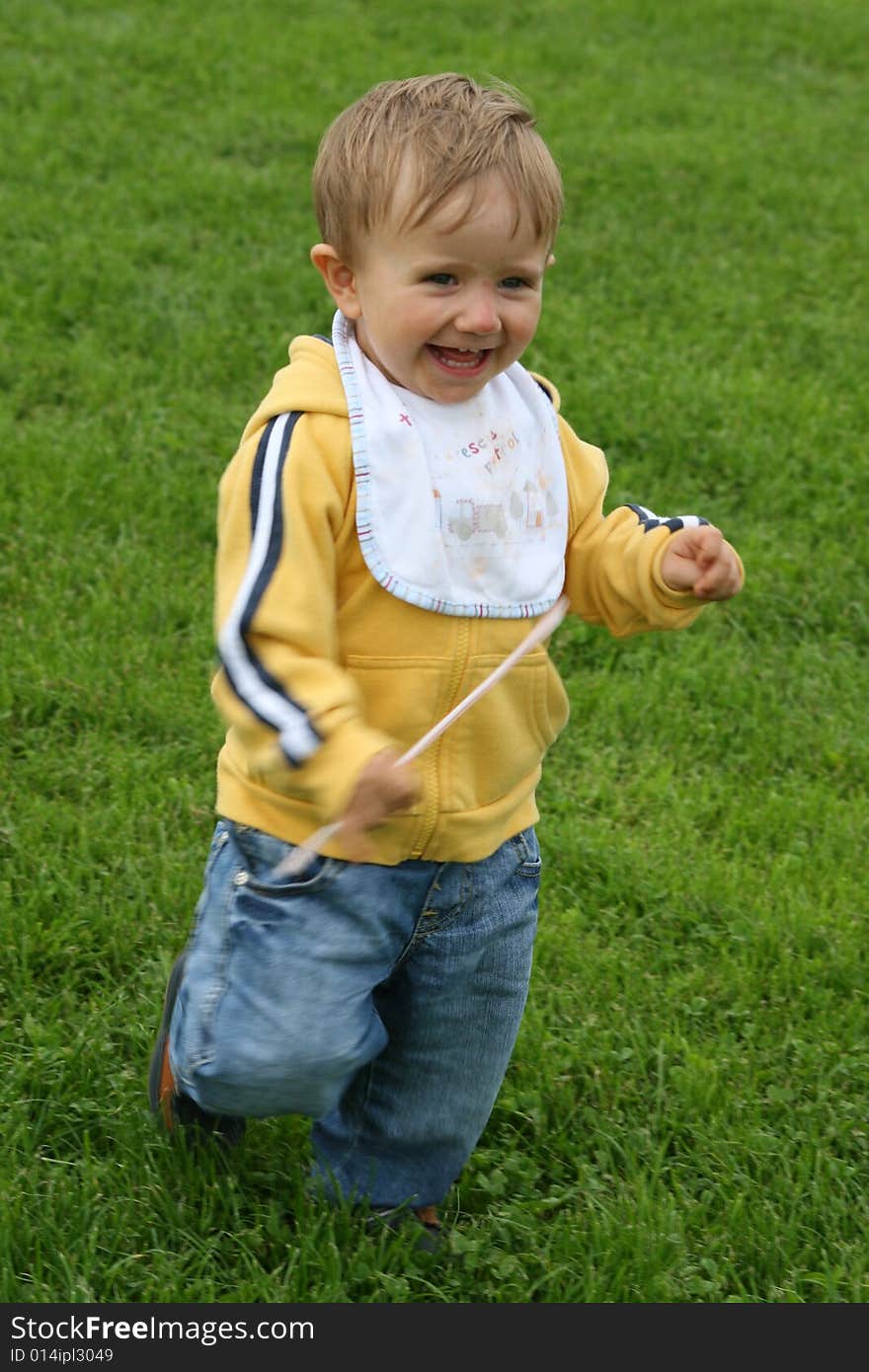 Small boy at the pitch