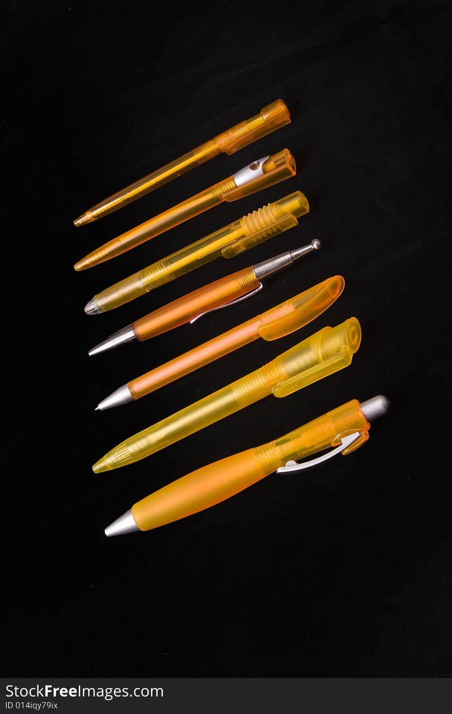 Orange Plastic Pens