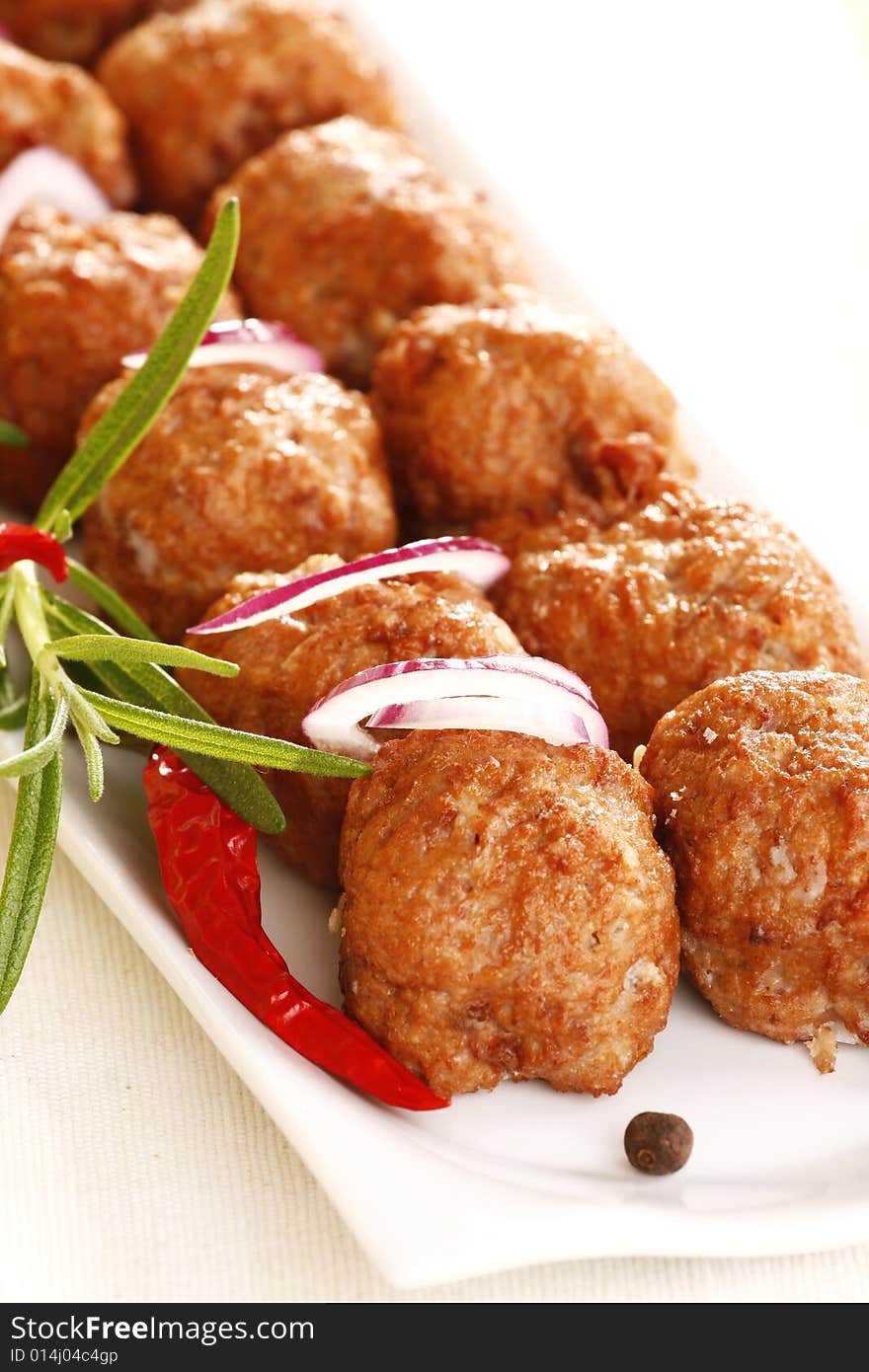 Fried pork with herbs and paprika. Fried pork with herbs and paprika