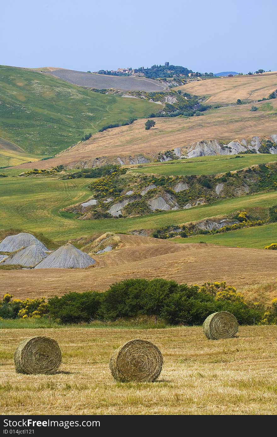 Tuscany countryside, hayball