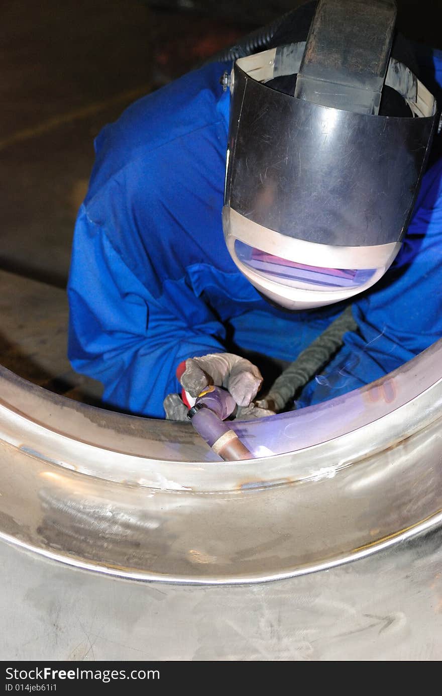 Welder At Work.