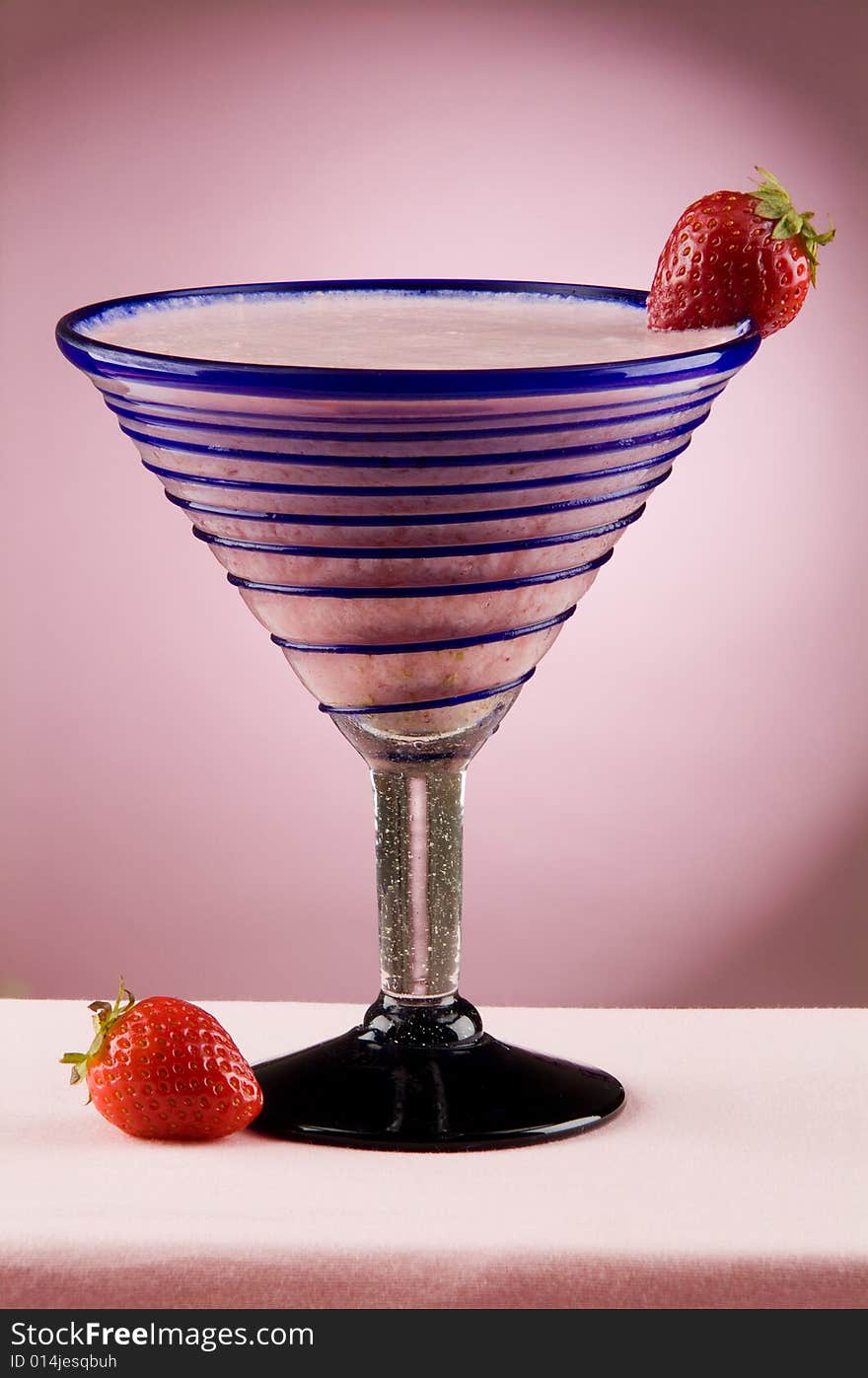 A sweet and refreshing strawberry smoothie. A sweet and refreshing strawberry smoothie