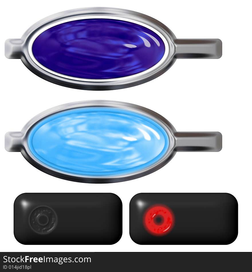 Two big rollovers buttons for websites or other