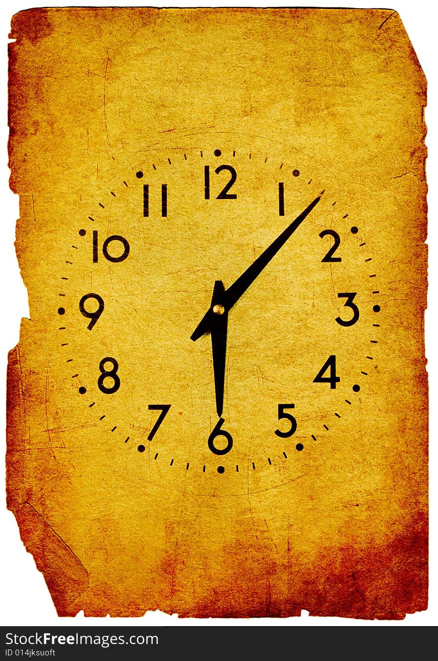 Vintage clock grunge background