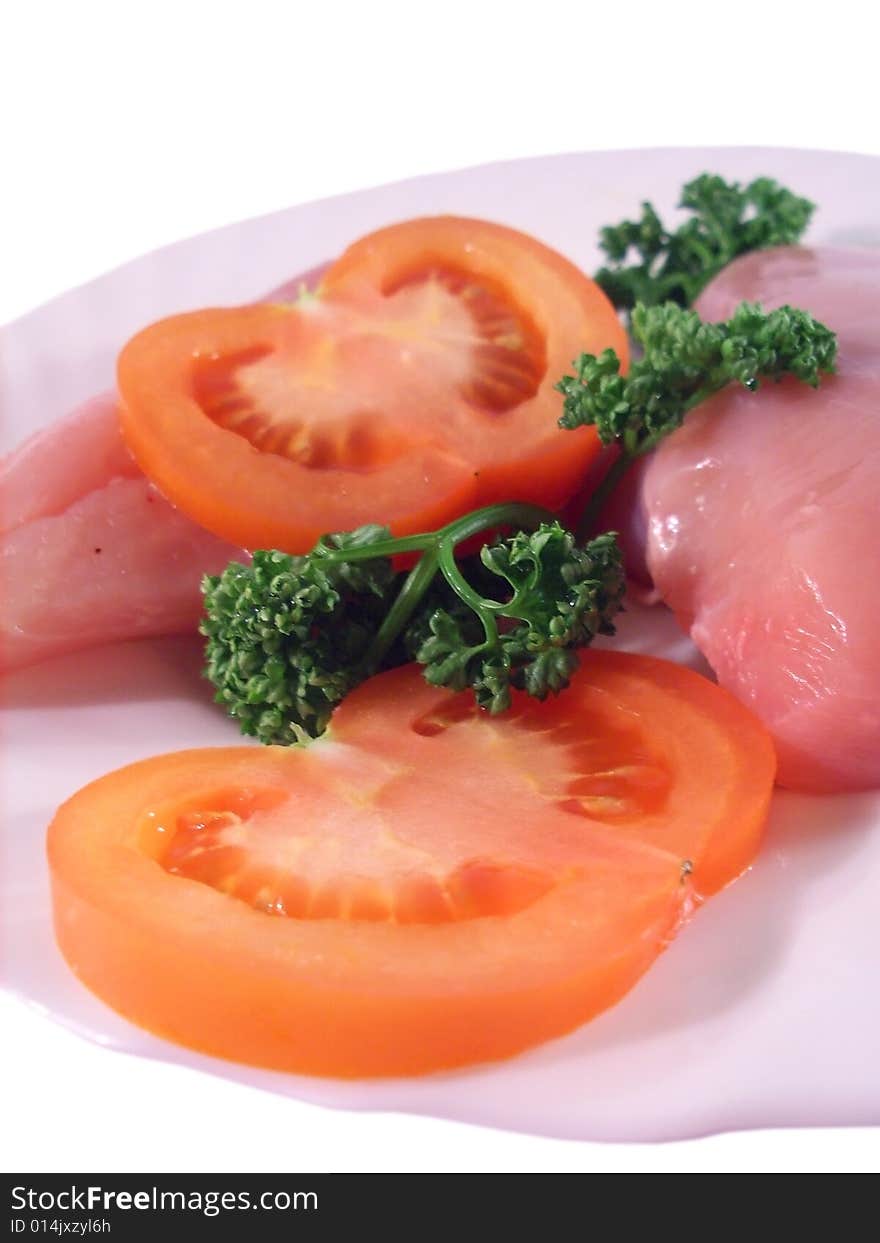 Slices of tomato