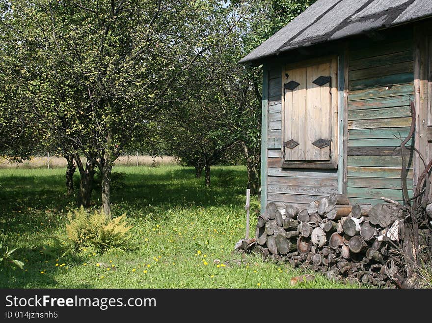 Polish garden with a fruit trees. Polish garden with a fruit trees