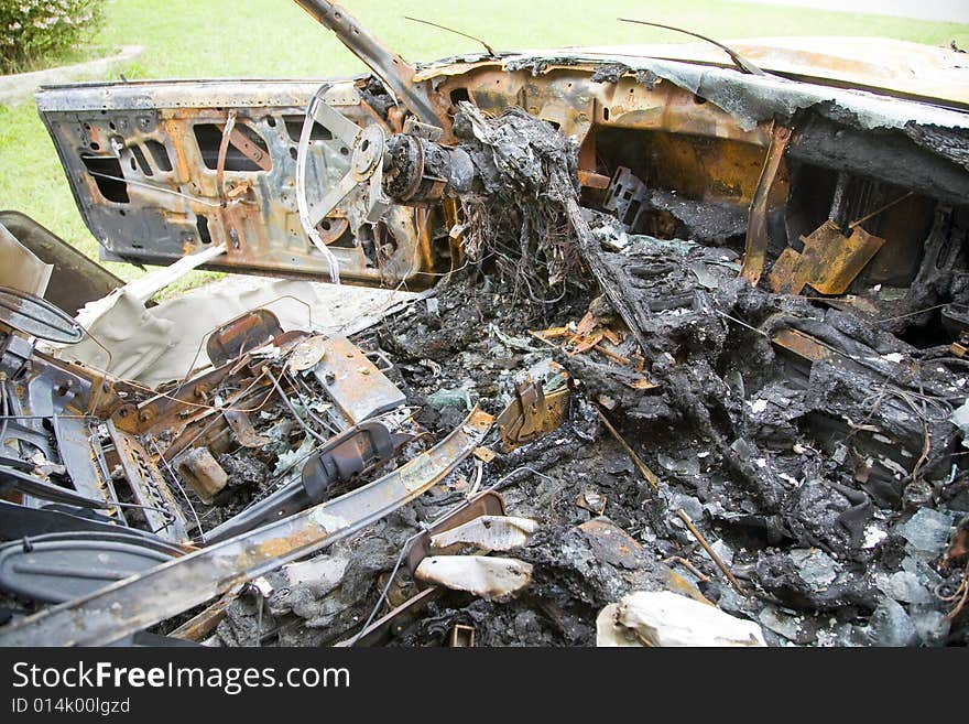 Custom car fire interior