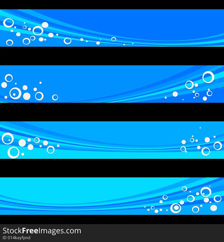 Four clear separated banner with similar design elements such as bubbles for your text. Four clear separated banner with similar design elements such as bubbles for your text.