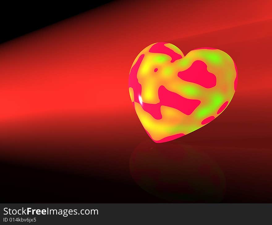 3d render of a heart