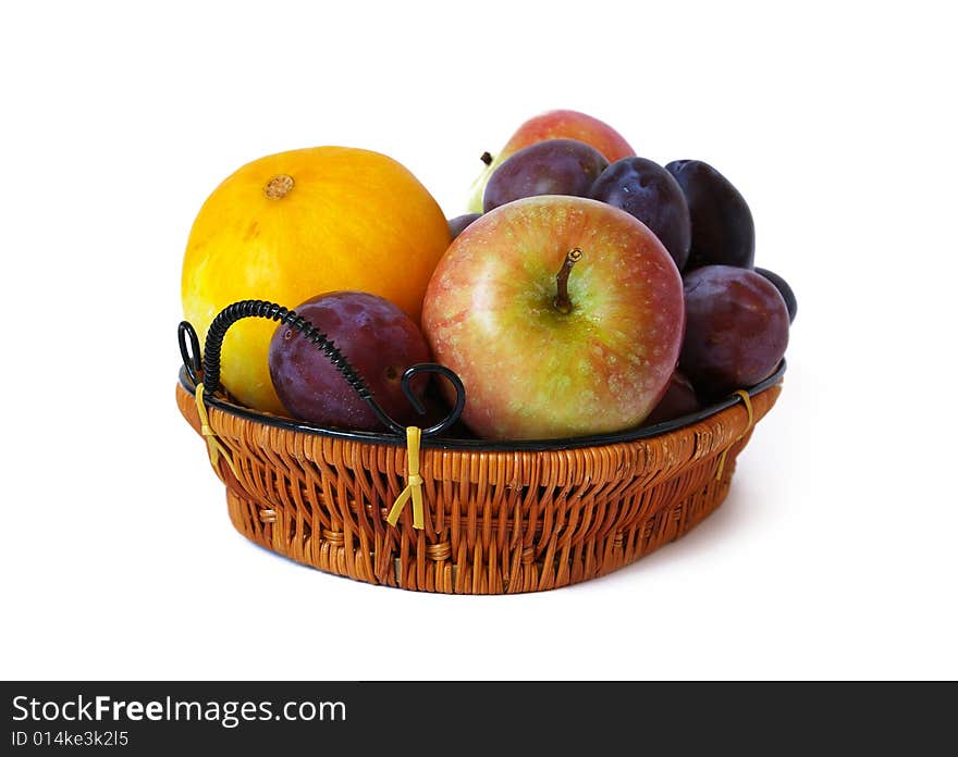 Basket with fruits