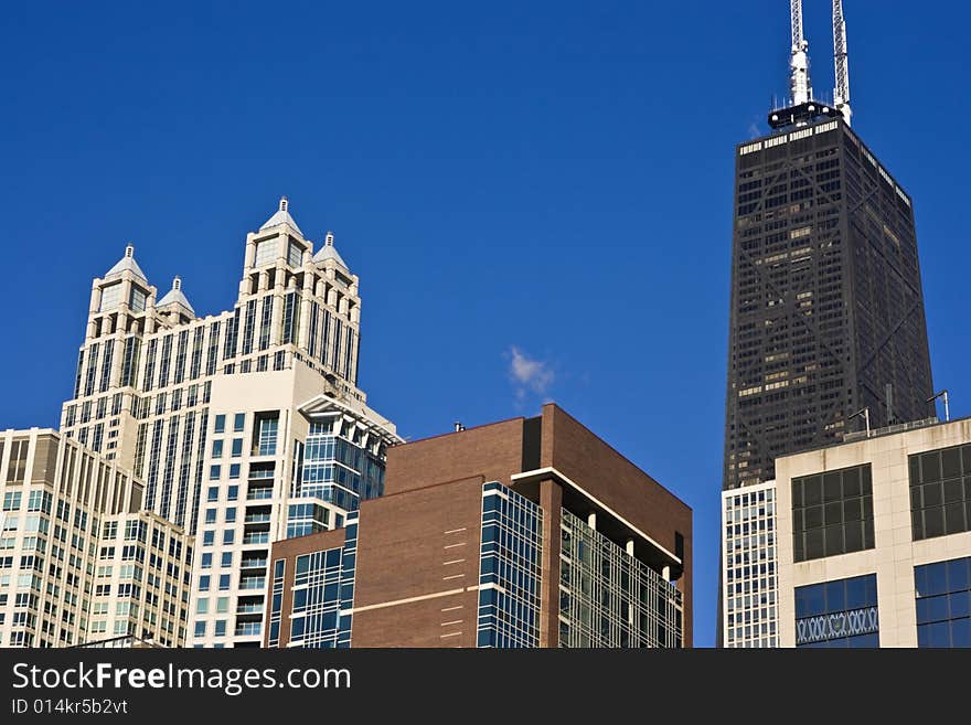 Buildings in north part of downtown in Chicago