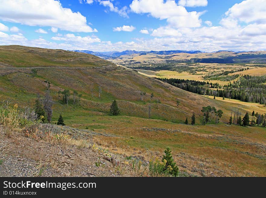 The scenery of Yellowstone National Park