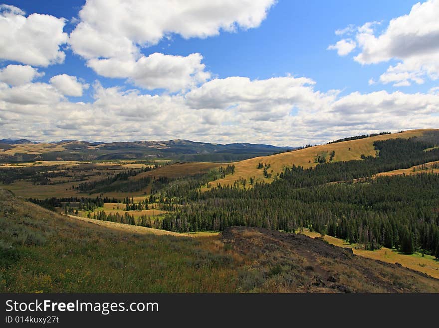 The scenery of Yellowstone National Park