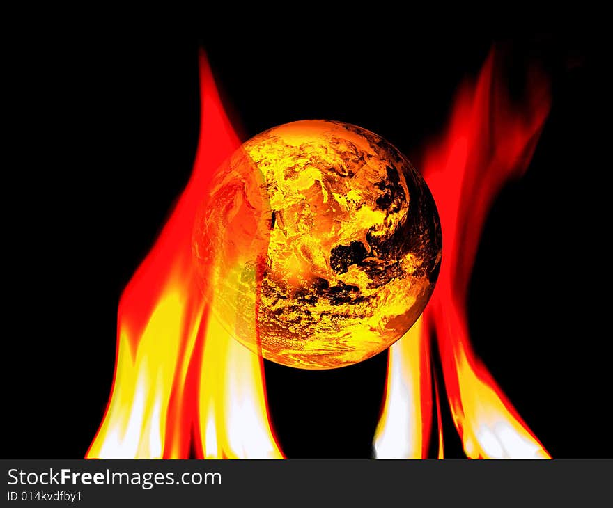 Earth Globe Fire