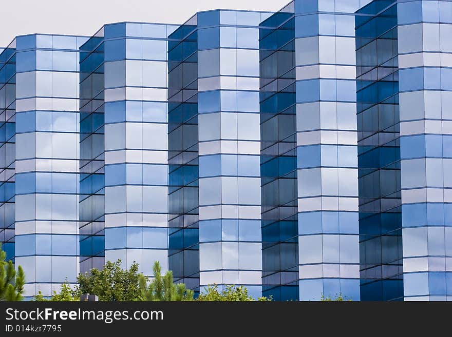 Clouds In Blue And Grey Glass