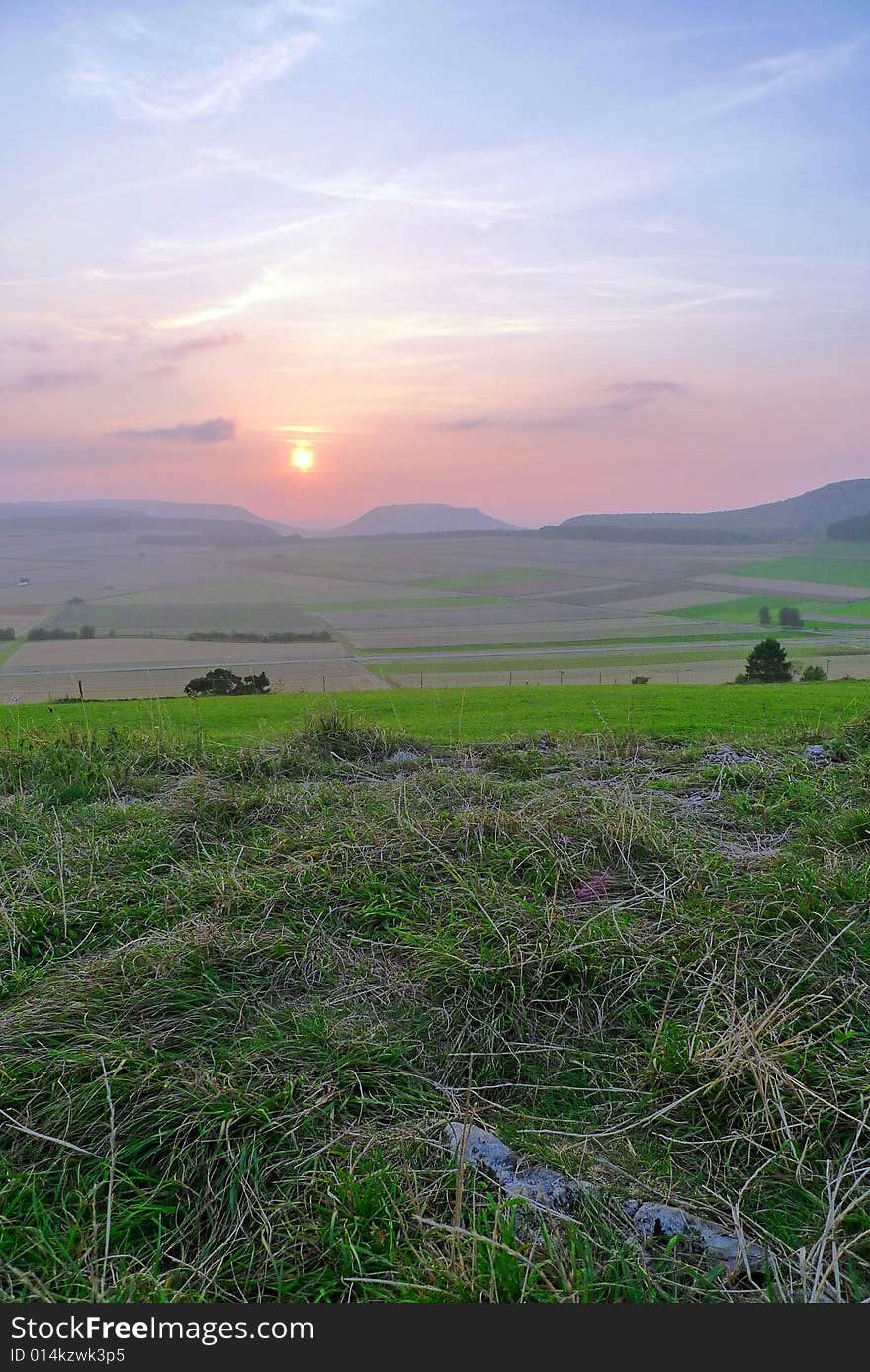 A typical landscape of south west Germany