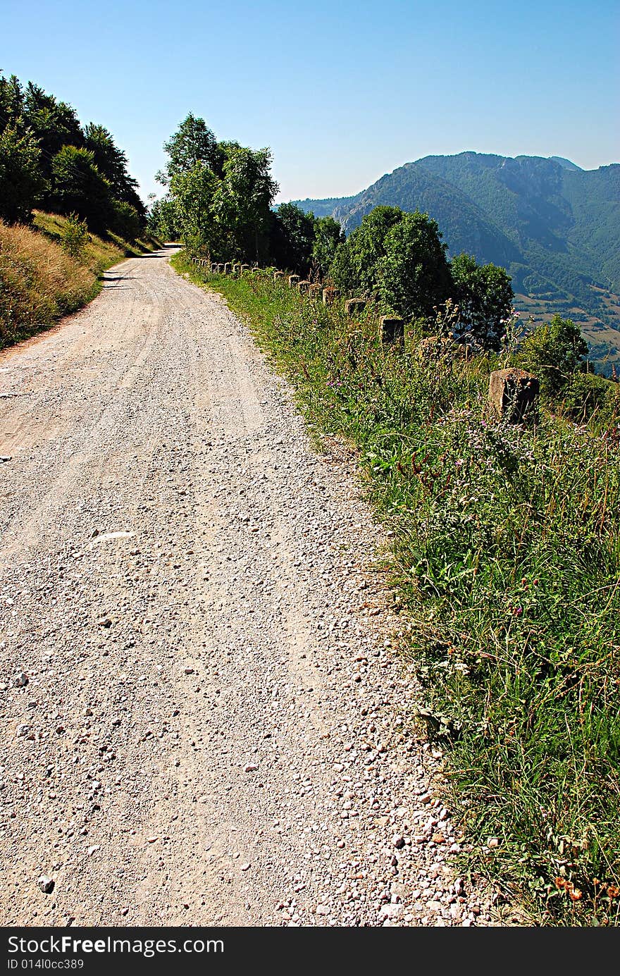 A picturesque road in Apuseni Mountains Romania. A picturesque road in Apuseni Mountains Romania