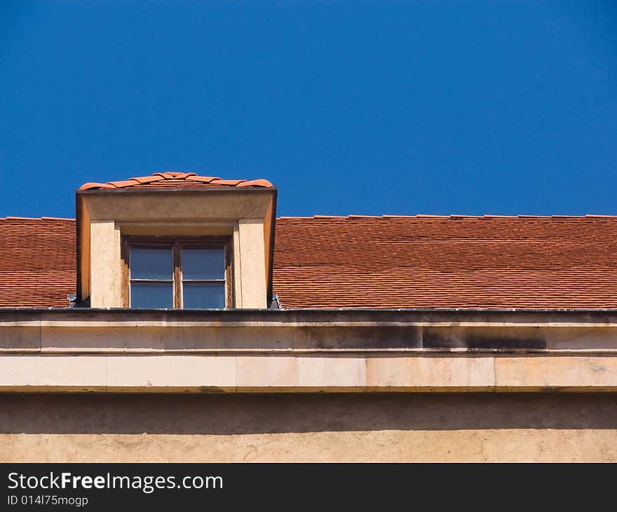 Window at Bratislava Castle in Slovakia