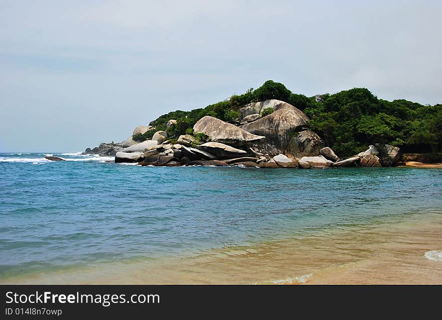 Tropical waters caribbean ocean view. Tropical waters caribbean ocean view