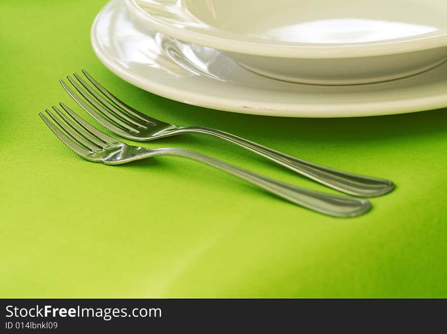 Two Forks And Plate