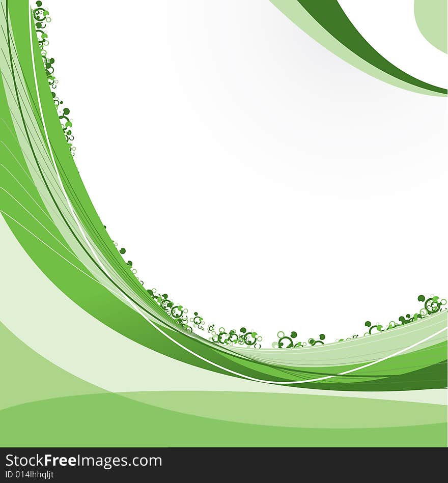 Background with line and circle in green and white tone. Background with line and circle in green and white tone