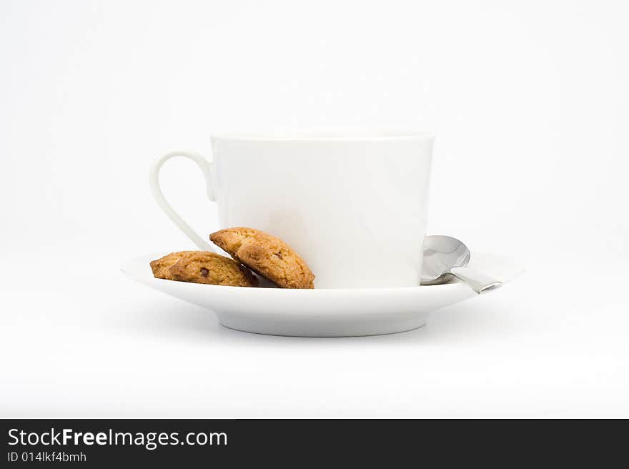 Hot cup ot tea  over white background. Hot cup ot tea  over white background