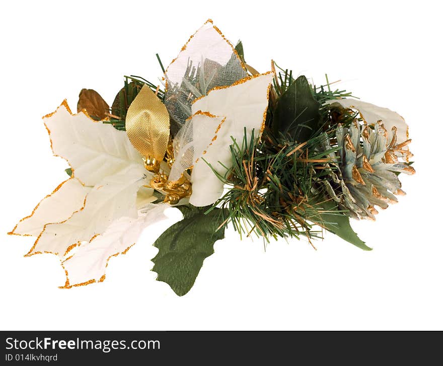 Christmas decoration, photo on the white background