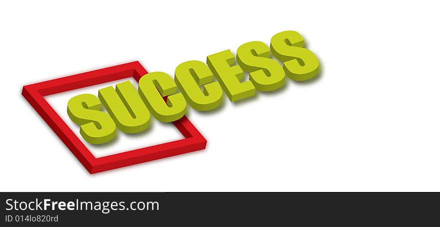 3D success Message ( Red Green )