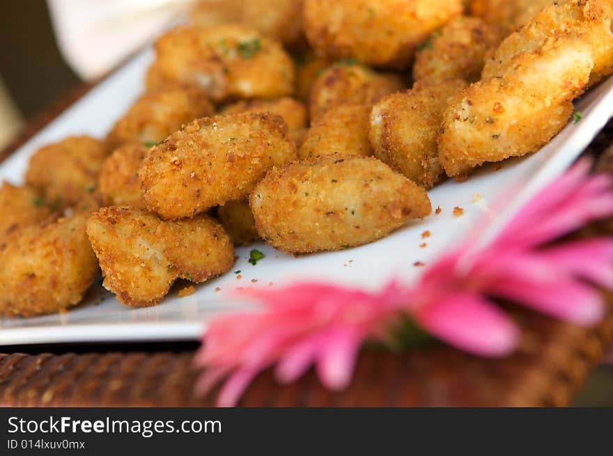 An image of miniature gourmet crab cakes