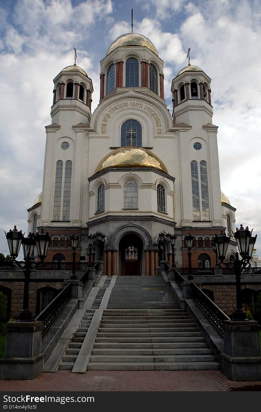 The picture is made in Ekaterinburg on a place of execution of an imperial family of Romanovs. The picture is made in Ekaterinburg on a place of execution of an imperial family of Romanovs