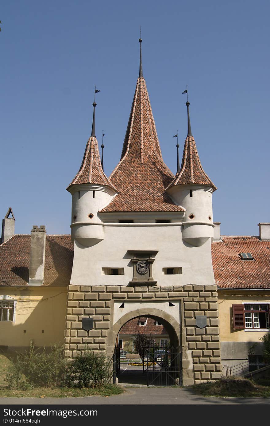 Old city gate, Brasov, Romania. Old city gate, Brasov, Romania