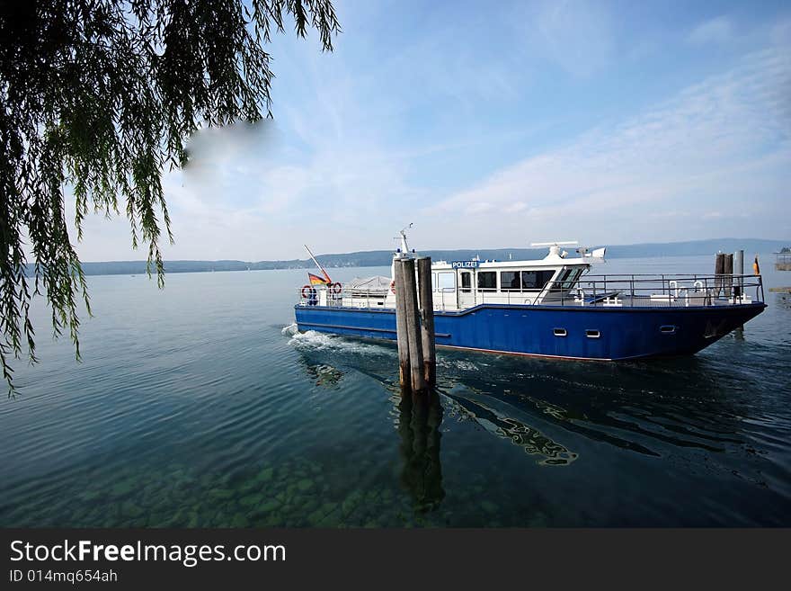 A german police boat on Lake constance