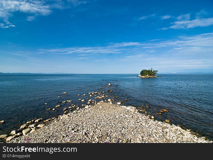 Little Island in Lake Baikal. Little Island in Lake Baikal