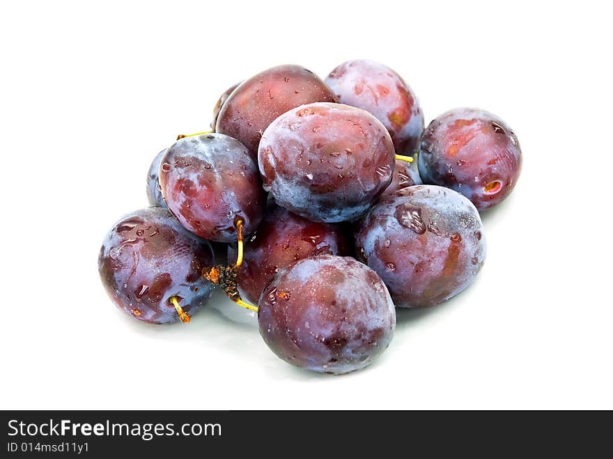 Stak Of Big,ripe Plums