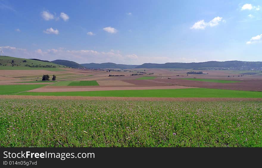 A typical landscape scene of northern black forest in southwest Germany