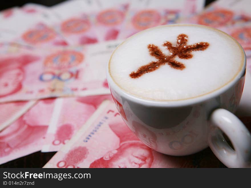 Cappucino with RMB sign