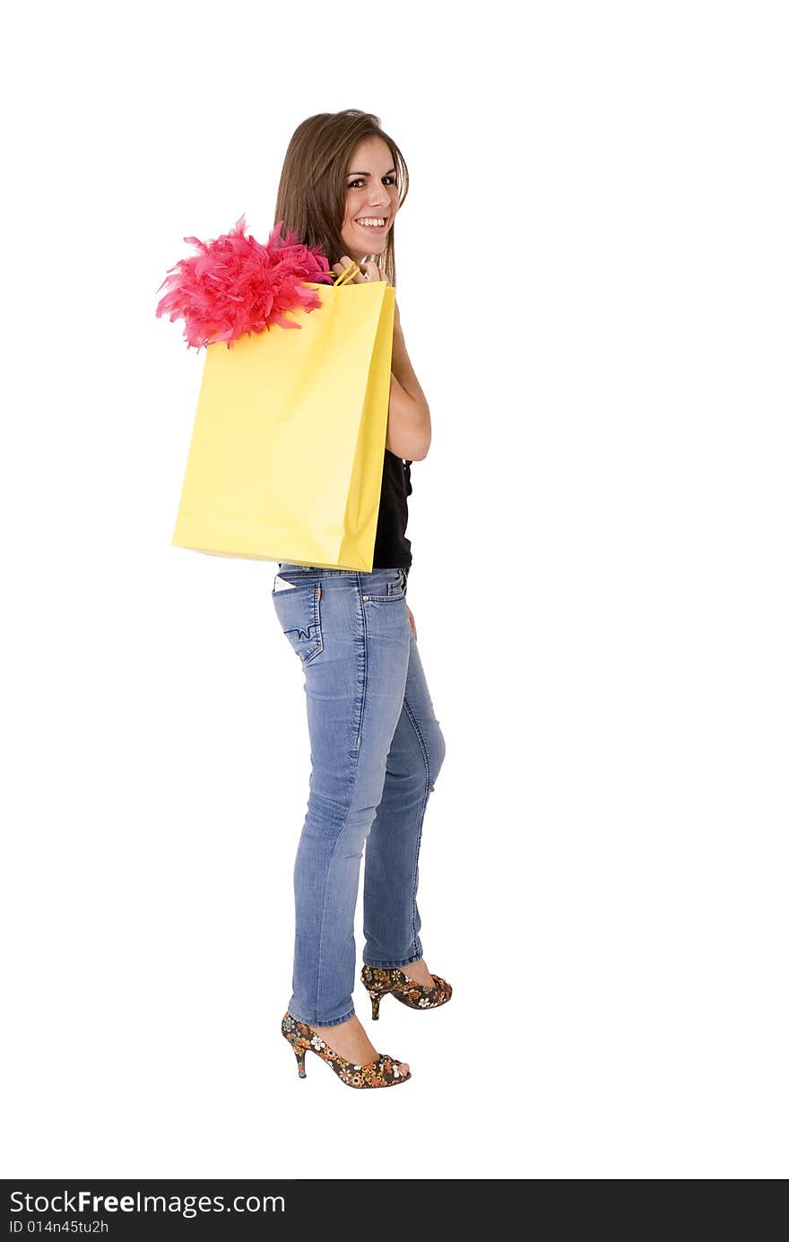 Woman holding a shopping bag