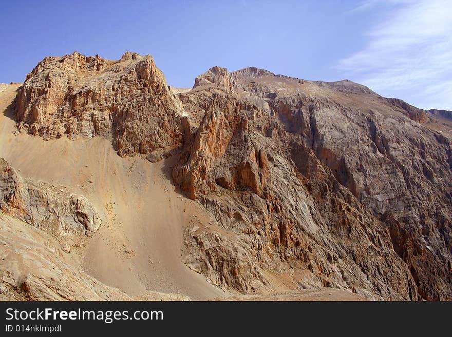 Rock and sky landscape