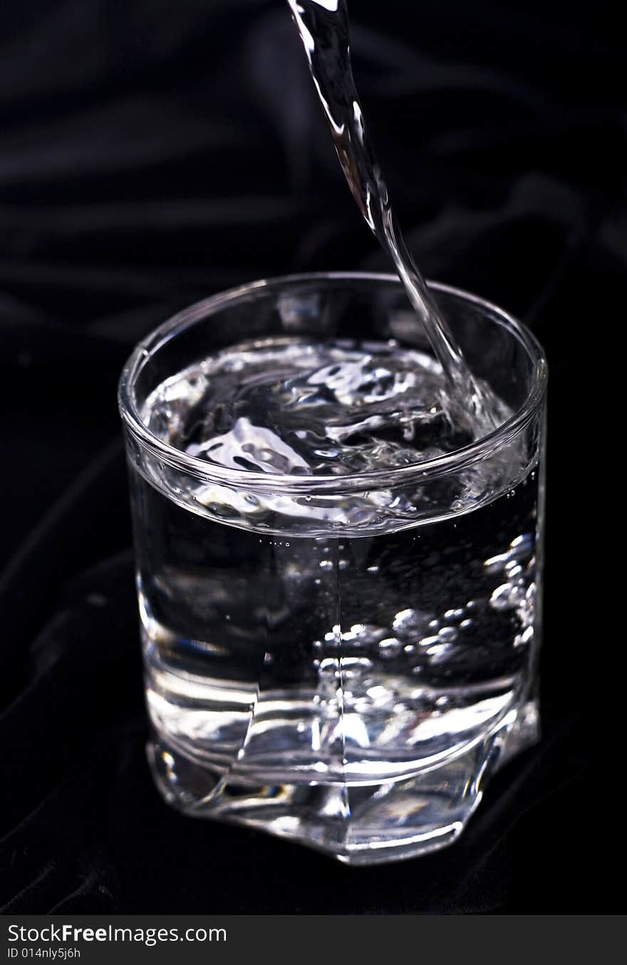 Glass of fresh cold water