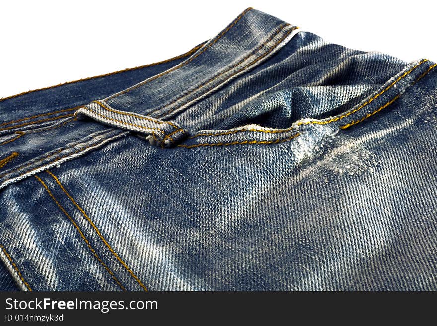 Old traditional blue Jeans background