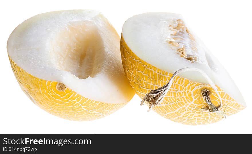 Melon isolated on white background.