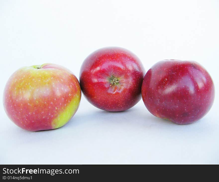 Tasty red apples isolated on white background. Tasty red apples isolated on white background